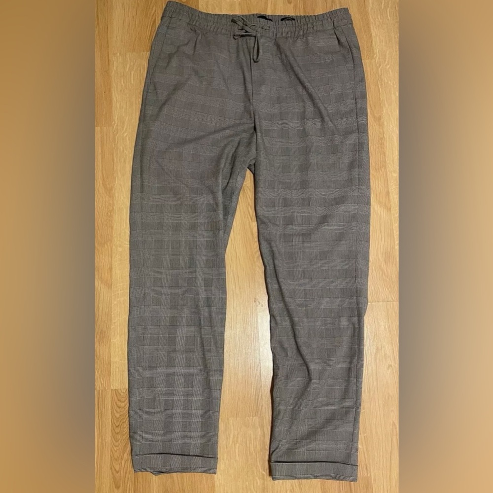 H&M Slim Fit Plaid Dress Pants Men’s 32x30 Polyester Blend